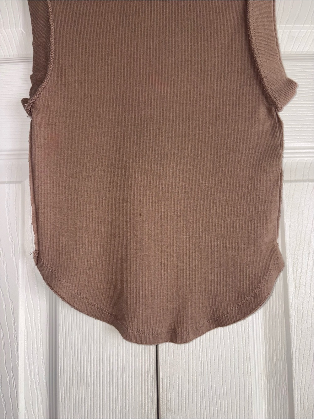 We The Free Ribbed Tank Top in Brown - Picture 3 of 12